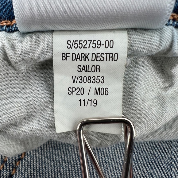 Old Navy Blue Denim Mid Rise Ripped Boyfriend Jeans Size 20 Women’s - Picture 6 of 6